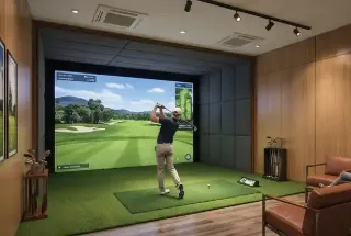 Golf simulator at Godrej River Royale
